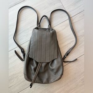Rag & Bone Gray Pebble Leather Backpack